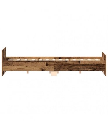 vidaXL Bed Frame without Mattress Old Wood 135x190cm Engineered Wood