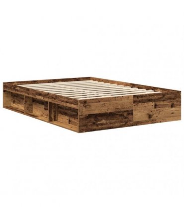 vidaXL Bed Frame without Mattress Old Wood 120x200cm Engineered Wood