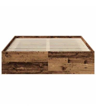 vidaXL Bed Frame without Mattress Old Wood 120x200cm Engineered Wood