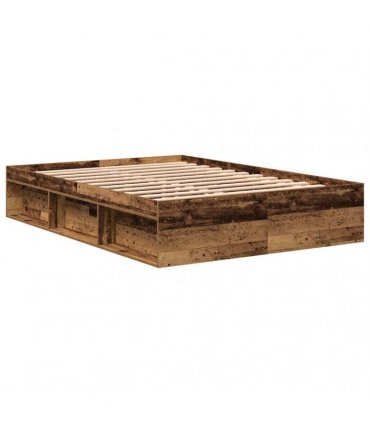 vidaXL Bed Frame without Mattress Old Wood 120x200cm Engineered Wood