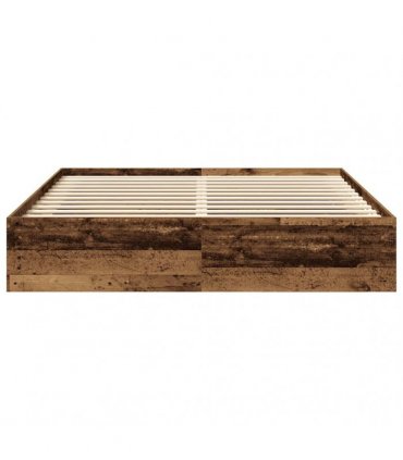 vidaXL Bed Frame without Mattress Old Wood 200x200cm Engineered Wood