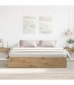 vidaXL Bed Frame without Mattress Artisan Oak 200x200 cm