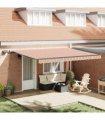 vidaXL Manual Awning with Solar LED 4.5 x 3.5 m