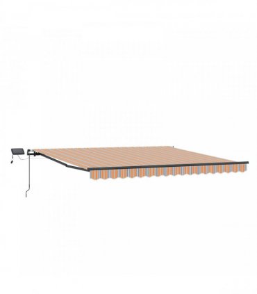 vidaXL Manual Awning with Solar LED 4.5 x 3.5 m