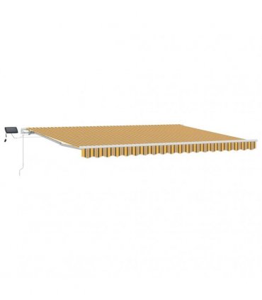 vidaXL Manual Awning with Solar LED 4.5 x 3.5 m
