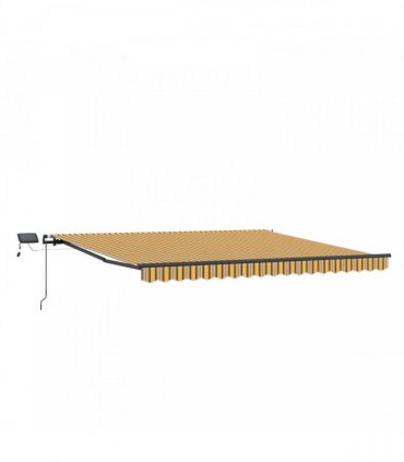vidaXL Manual Awning with Solar LED 4.5 x 3.5 m