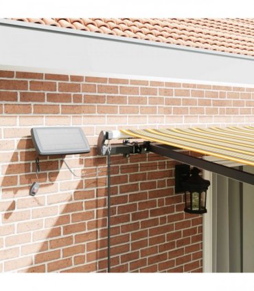 vidaXL Manual Awning with Solar LED 4.5 x 3.5 m