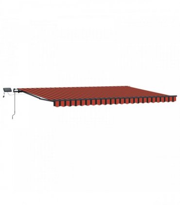 vidaXL Manual Awning with Solar LED 5 x 3 m