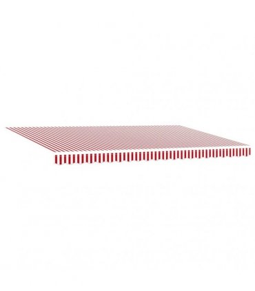 vidaXL Manual Awning 5 x 3 m Red and White Stripe 100% Polyester