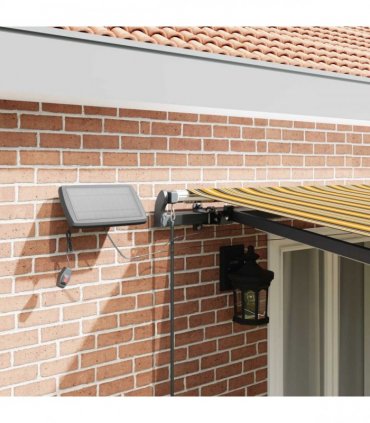 vidaXL Manual Awning with Solar LED 5 x 3 m