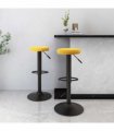 vidaXL Bar Stools 2 pcs Mustard Yellow Velvet