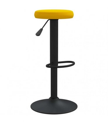 vidaXL Bar Stools 2 pcs Mustard Yellow Velvet