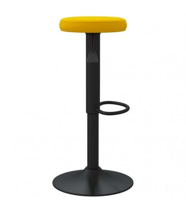 vidaXL Bar Stools 2 pcs Mustard Yellow Velvet