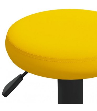 vidaXL Bar Stools 2 pcs Mustard Yellow Velvet