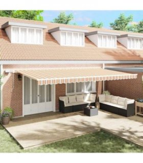 vidaXL Manual Awning with Solar LED 6 x 3 m