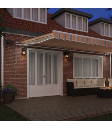 vidaXL Manual Awning with Solar LED 6 x 3 m