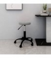 vidaXL Office Swivel Chair Light Grey Velvet