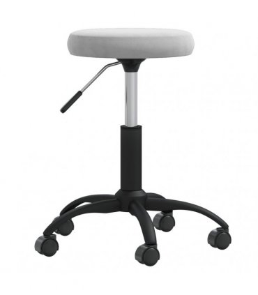 vidaXL Office Swivel Chair Light Grey Velvet