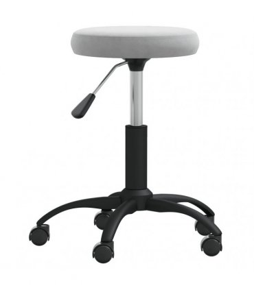 vidaXL Office Swivel Chair Light Grey Velvet