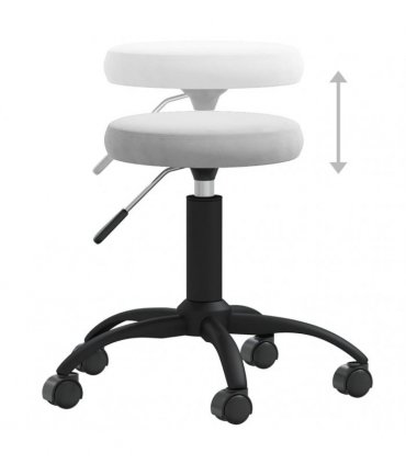 vidaXL Office Swivel Chair Light Grey Velvet