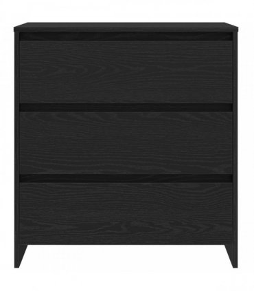 vidaXL Sideboard 3 pcs Black 70 x 41 x 75 cm Engineered Wood