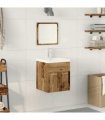 vidaXL Bathroom Furniture Set 3 pcs Old Wood Engineered Wood