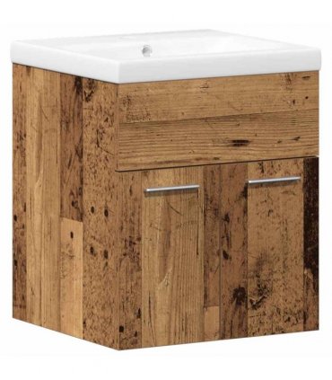 vidaXL Bathroom Furniture Set 3 pcs Old Wood Engineered Wood