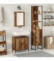 vidaXL Bathroom Furniture Set 3 pcs Brown Engineered wood