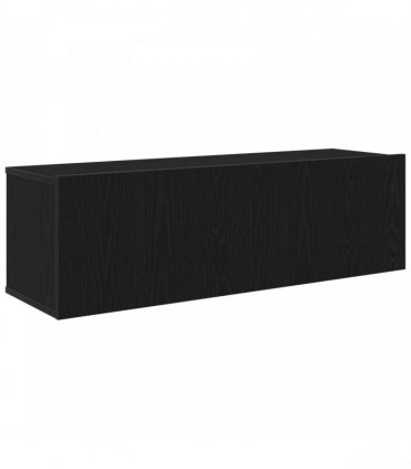 vidaXL TV Cabinet Set 7 pcs 100 x 30 x 30 cm Black Oak