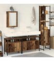 vidaXL Bathroom Furniture Set 4 pcs Old Wood Engineered Wood