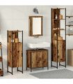 vidaXL Bathroom Furniture Set 4 pcs Brown Engineered wood