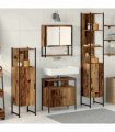 vidaXL Bathroom Furniture Set 4 pcs Old Wood Engineered Wood