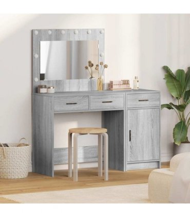 vidaXL Dressing Table 2 pcs Grey 40 x 41 x 75 cm Engineered Wood