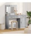 vidaXL Dressing Table 2 pcs Grey 40 x 41 x 75 cm Engineered Wood