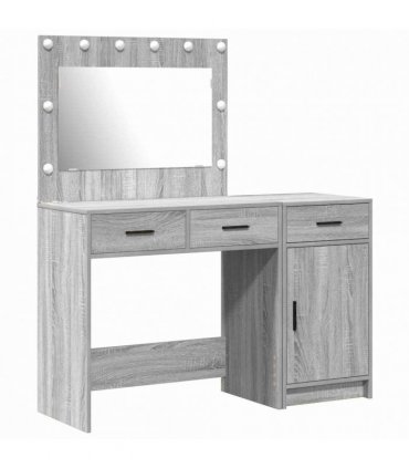 vidaXL Dressing Table 2 pcs Grey 40 x 41 x 75 cm Engineered Wood