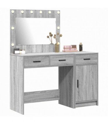vidaXL Dressing Table 2 pcs Grey 40 x 41 x 75 cm Engineered Wood