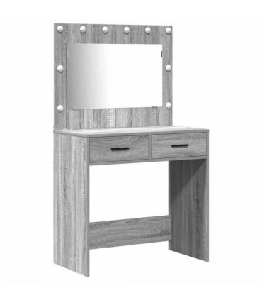 vidaXL Dressing Table 2 pcs Grey 40 x 41 x 75 cm Engineered Wood