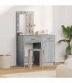 vidaXL Dressing Table 2 pcs Grey 50 x 41 x 135 cm Engineered Wood