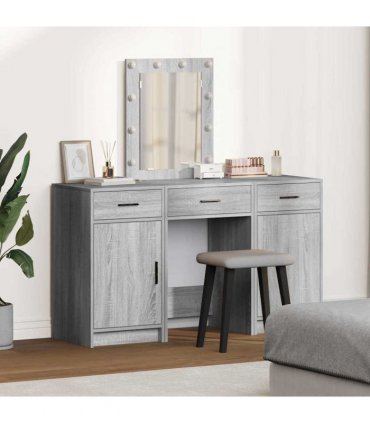 vidaXL Dressing Table Grey 50 x 41 x 135 cm Engineered Wood