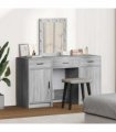 vidaXL Dressing Table Grey 50 x 41 x 135 cm Engineered Wood