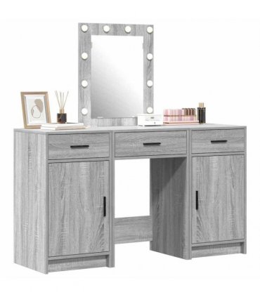 vidaXL Dressing Table Grey 50 x 41 x 135 cm Engineered Wood