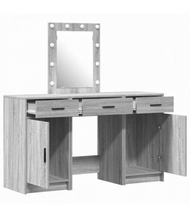vidaXL Dressing Table Grey 50 x 41 x 135 cm Engineered Wood
