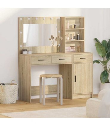 vidaXL Dressing Table 2 pcs Brown 78.5 x 41 x 135 cm Engineered Wood