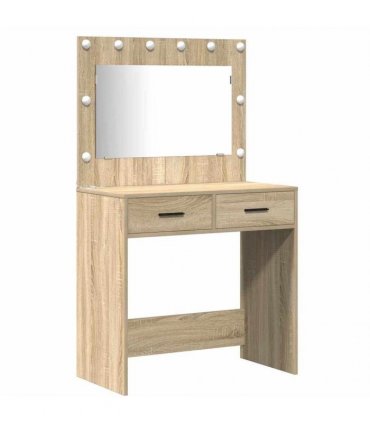 vidaXL Dressing Table 2 pcs Brown 78.5 x 41 x 135 cm Engineered Wood