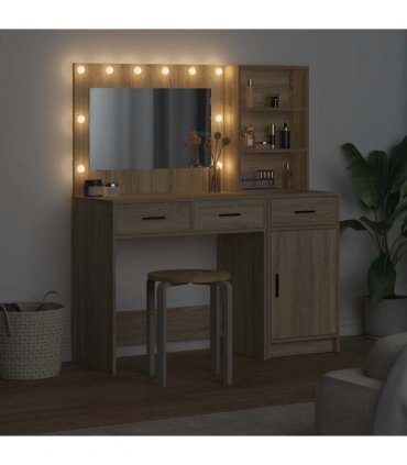vidaXL Dressing Table 2 pcs Brown 78.5 x 41 x 135 cm Engineered Wood