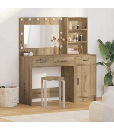 vidaXL Dressing Table 2 pcs Brown 78.5 x 41 x 135 cm Engineered Wood
