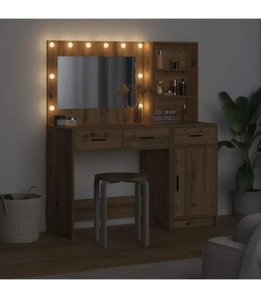 vidaXL Dressing Table 2 pcs Brown 78.5 x 41 x 135 cm Engineered Wood