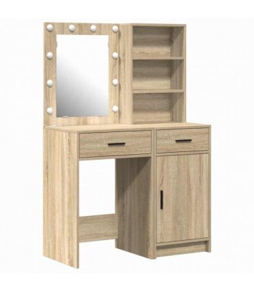 vidaXL Dressing Table Set 2 pcs Sonoma Oak Engineered Wood