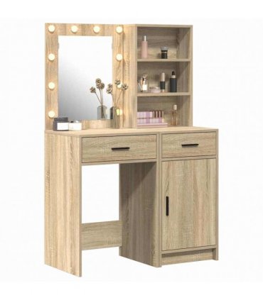 vidaXL Dressing Table Set 2 pcs Sonoma Oak Engineered Wood