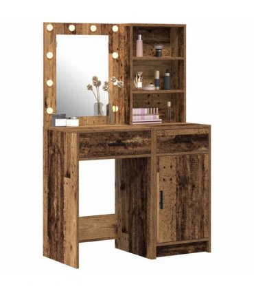 vidaXL Dressing Table Set 2 pcs Old Wood Engineered Wood